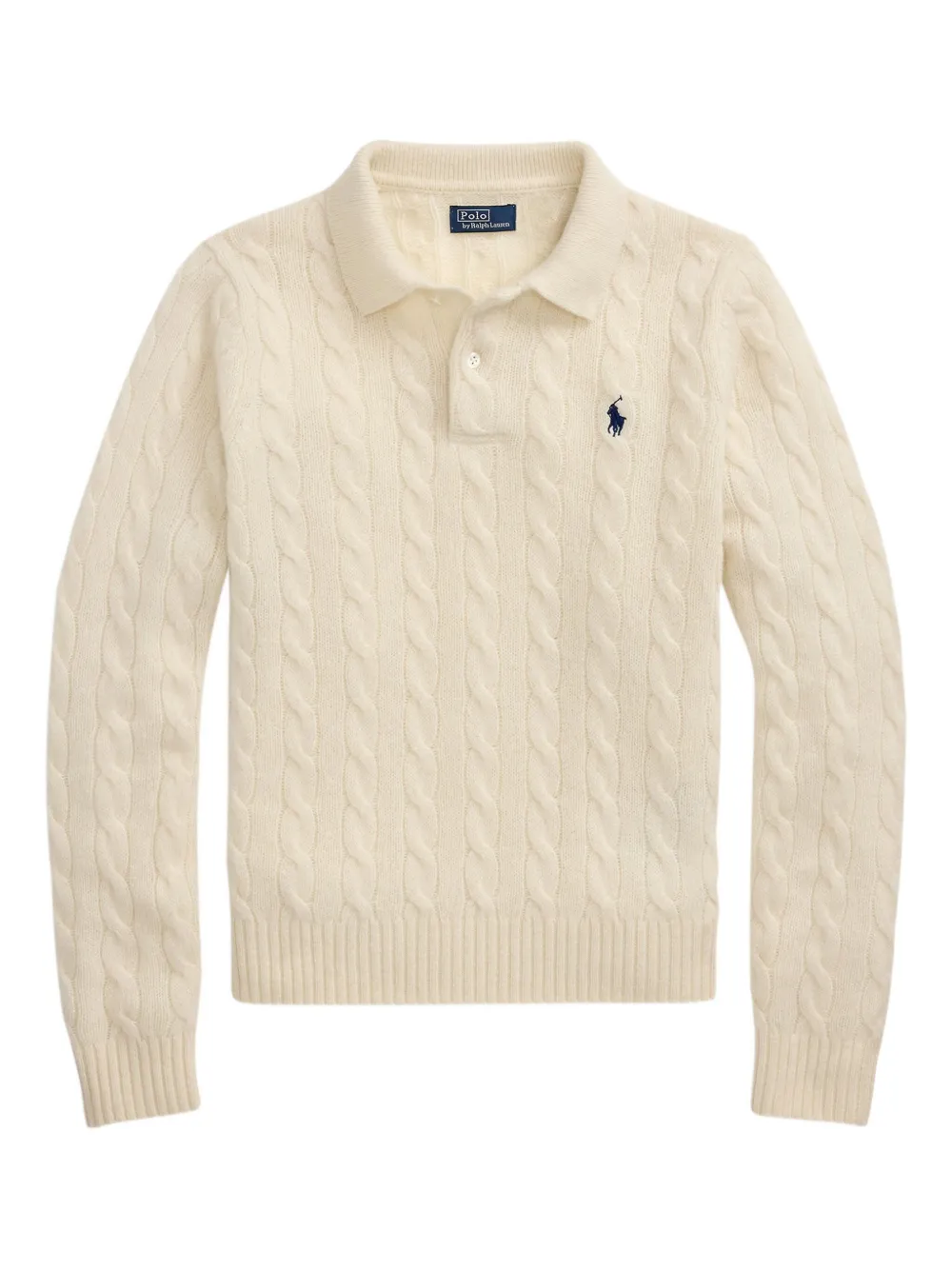 Polo Ralph Lauren cable-knit polo sweater | Neutrals | Image 1