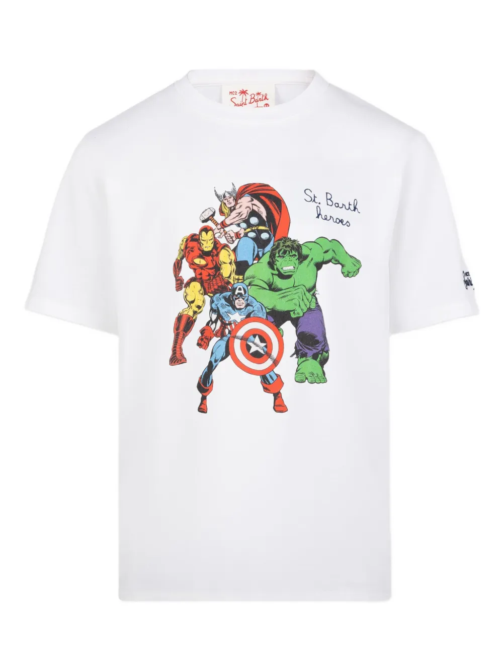 MC2 Saint Barth Kids x Marvel Heroes-print T-shirt | White | Image 1