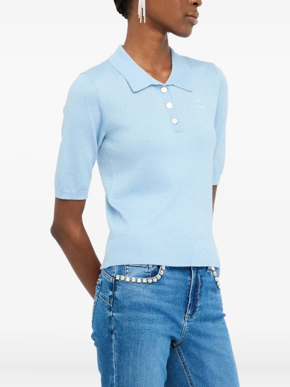 LIU JO Poloshirt met geborduurd logo Blauw