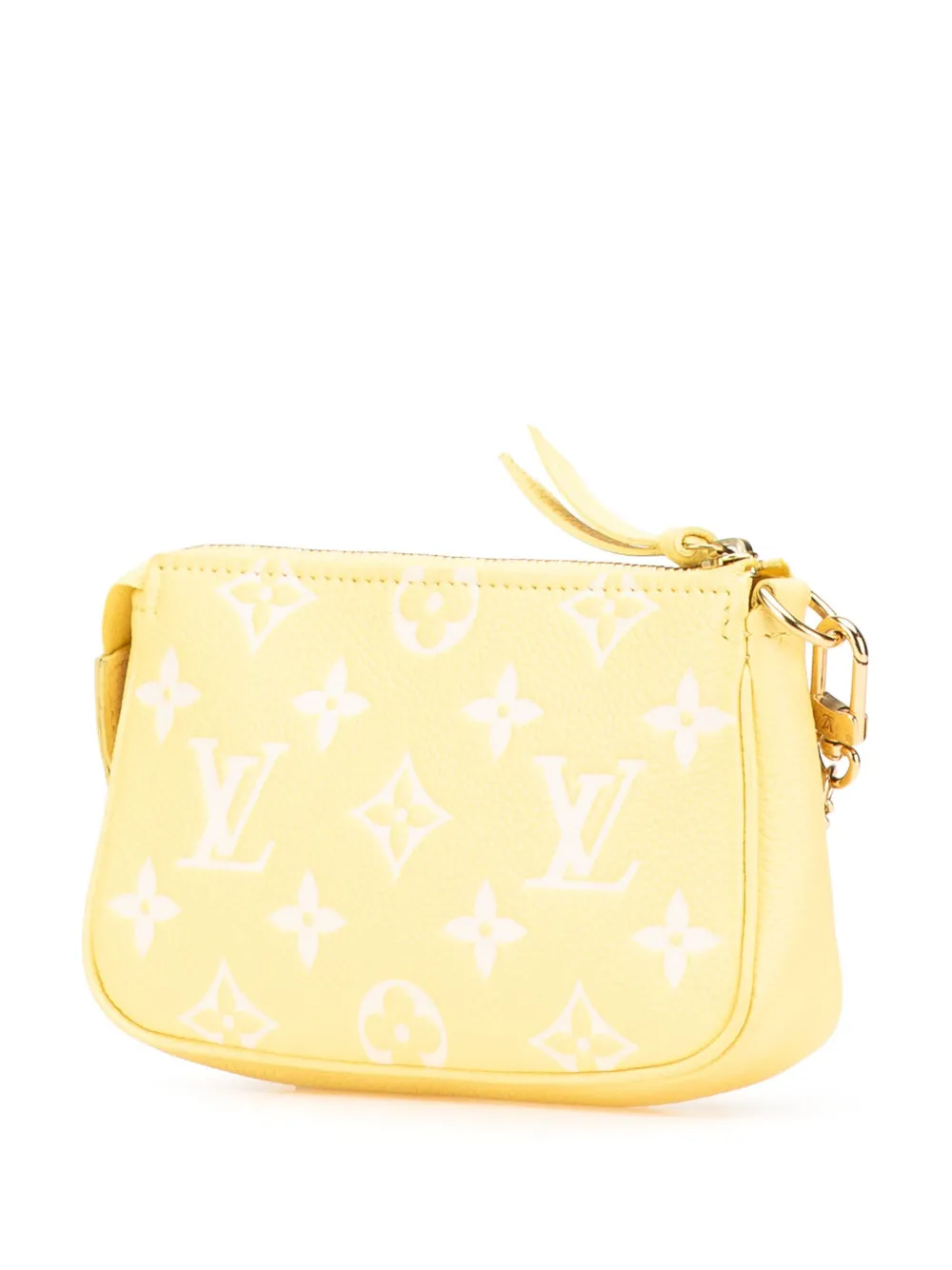 Pre-owned Louis Vuitton 2021-2025 Bicolor Monogram Empreinte Mini Pochette Accessoires Handbag In Yellow