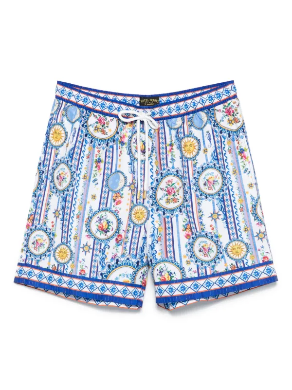 Camilla Tiles Darls Swim Shorts in White