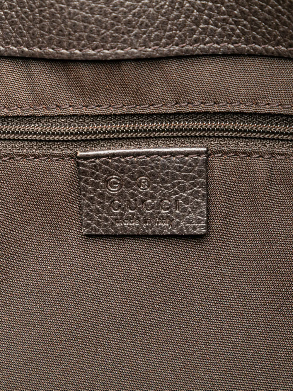 Pre-owned Gucci 2000-2015 Large Gg Crystal Abbey D Ring Tote Bag In Brown