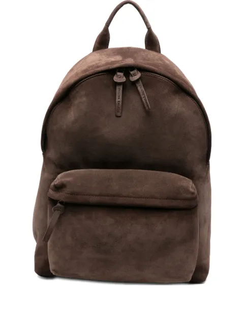 Officine Creative logo detail-zip puller suede backpack