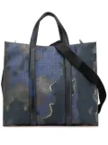 Fendi Pre-Owned 2010-2024 Large Zucca Jacquard Tie Dye Sunset Shopper Tote satchel - Blue