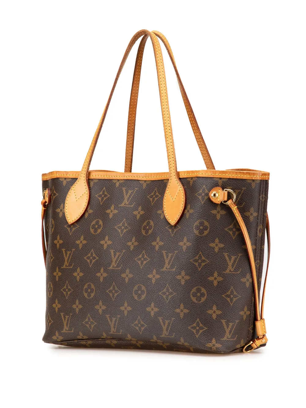 Pre-owned Louis Vuitton 2009 Monogram Neverfull Pm Tote Bag In Brown