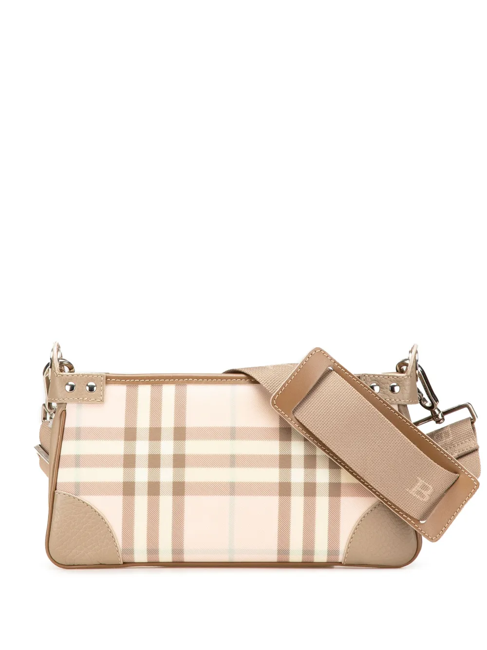 Burberry Pre-Owned 2000-2017 キャンディ チェックキャンバス ショルダーバッグ - ピンク Burberry Pre-Owned 2000-2017 キャンディ チェックキャンバス ショルダーバッグ - ピンク