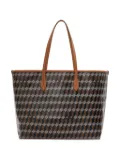 Au Départ geometric-pattern tote bag - Brown