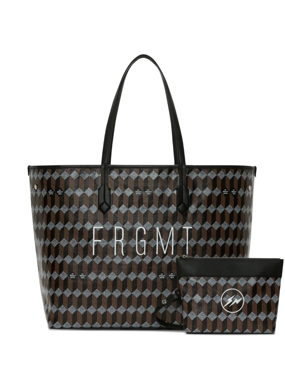 Au Départ geometric-pattern tote bag | Brown | Image 1