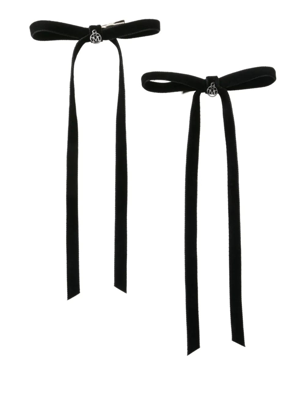 Maison Michel Ella リボン ヘアクリップ - ブラック Maison Michel Ella リボン ヘアクリップ - ブラック