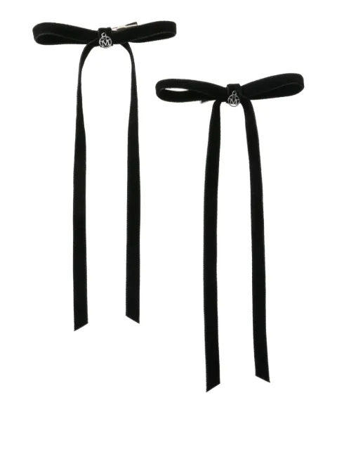 Maison Michel Ella bow-ribbon hair clips