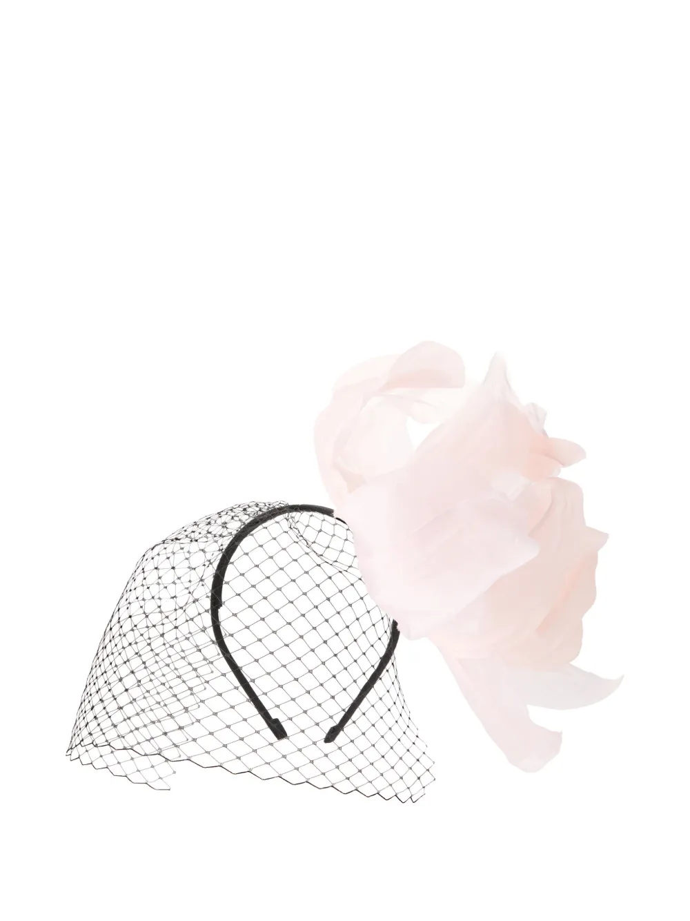 Maison Michel Cerchietto con applicazione a fiori - Nero