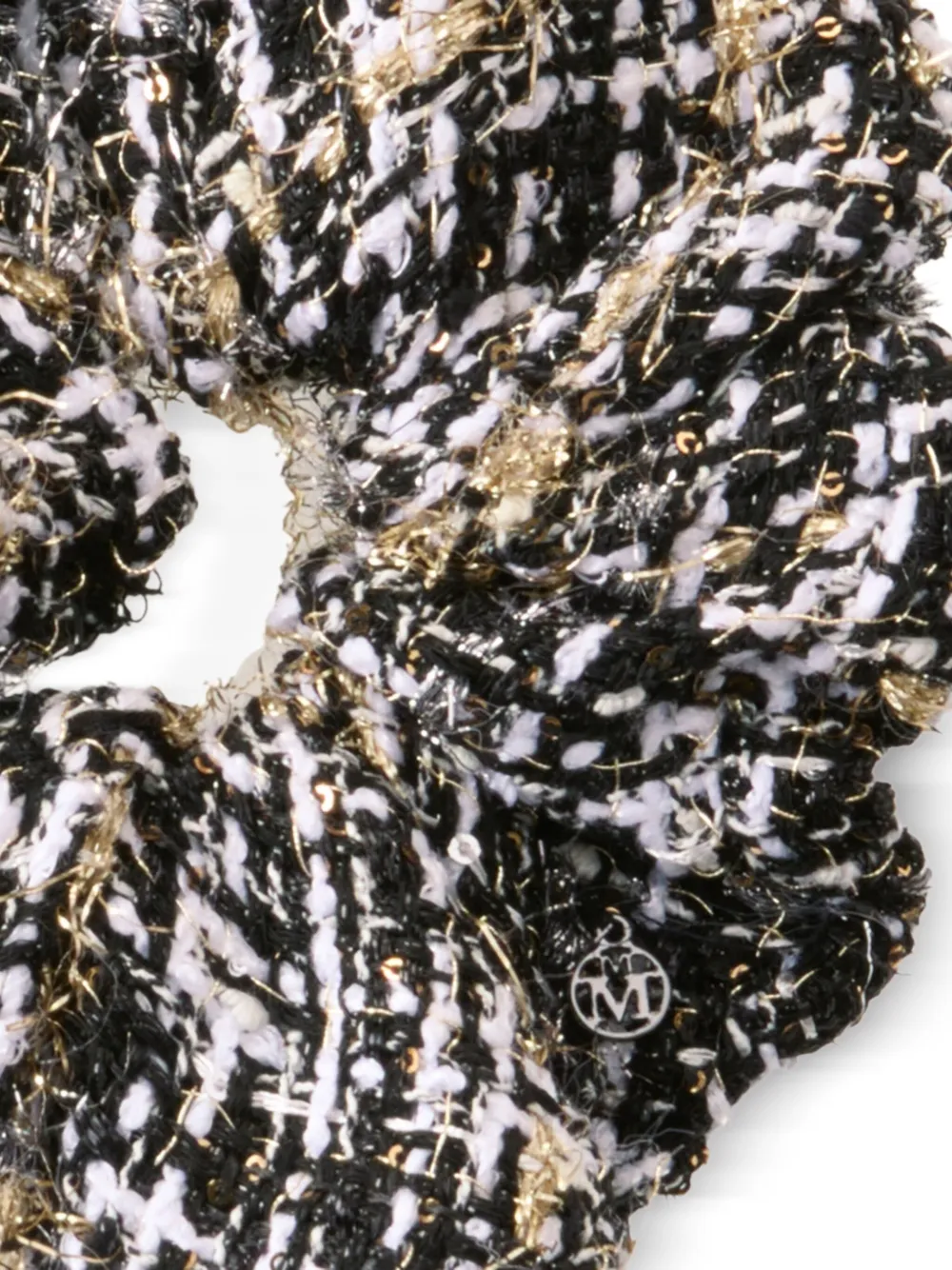 Maison Michel Tweed Scrunchie In Neutral