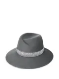 Maison Michel logo-plaque hat - Grey