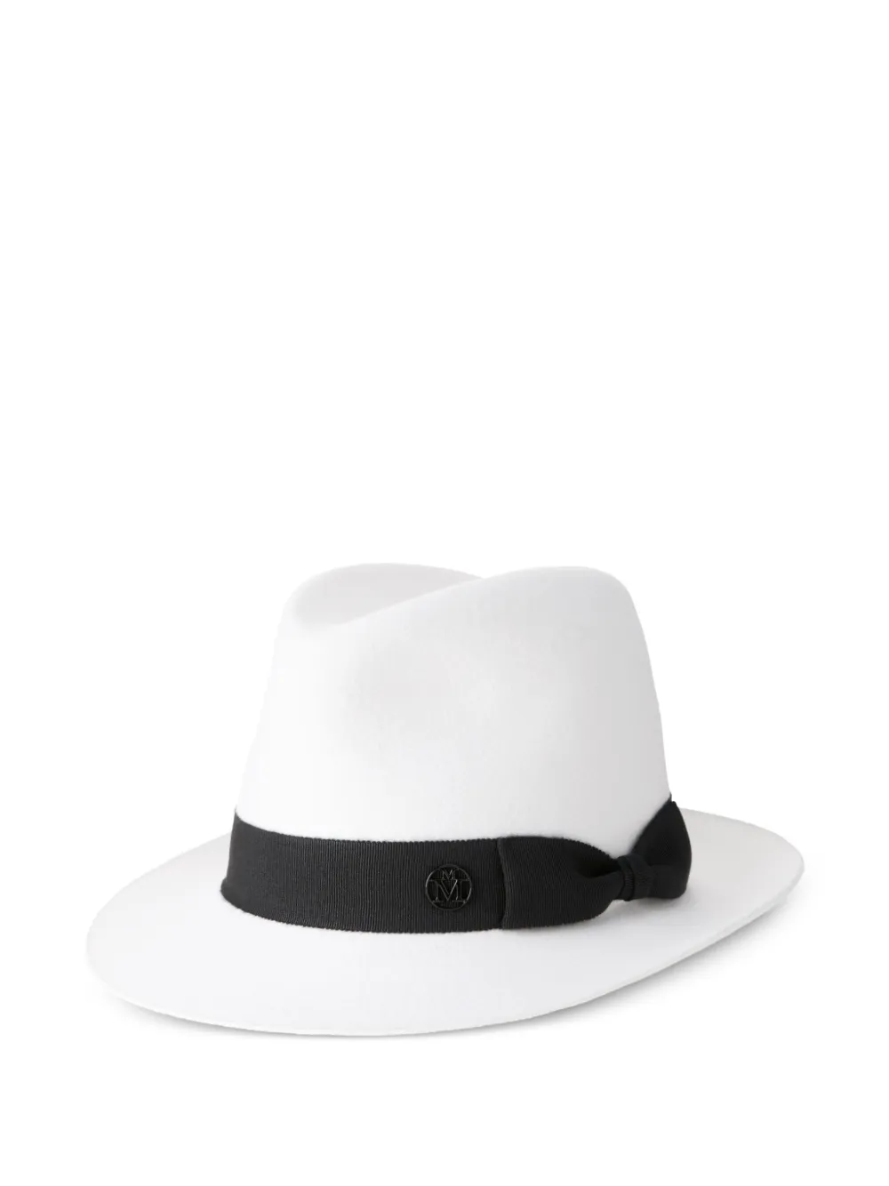 Maison Michel ロゴプレート ハット - ホワイト Maison Michel ロゴプレート ハット - ホワイト
