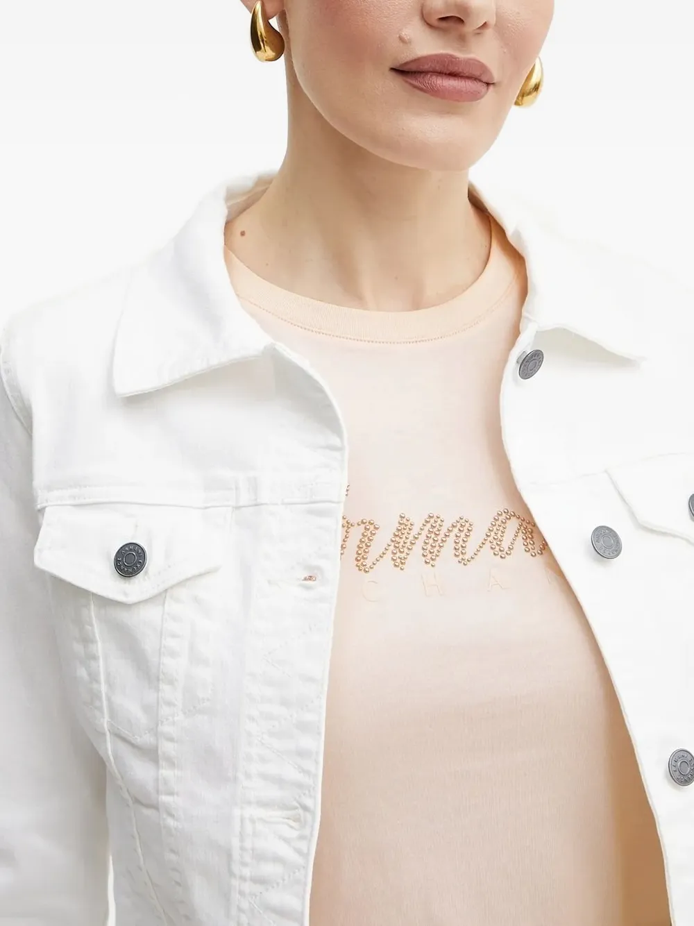 Armani Exchange Denim jack Wit