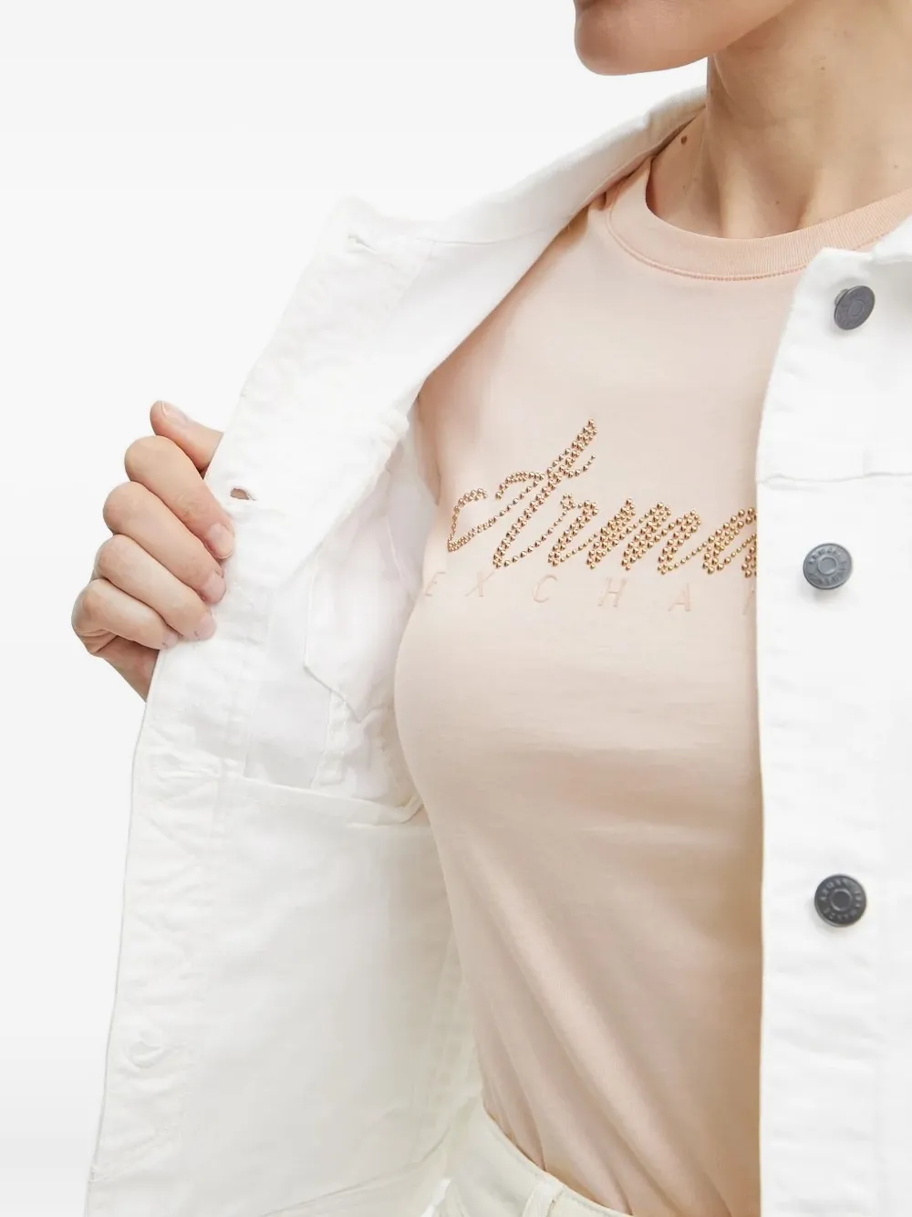 Armani Exchange Denim jack Wit