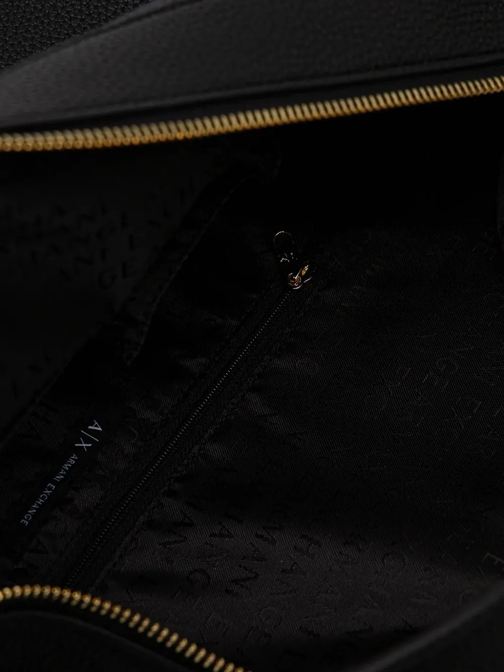 Armani Exchange Medium shopper met logoplakkaat Zwart
