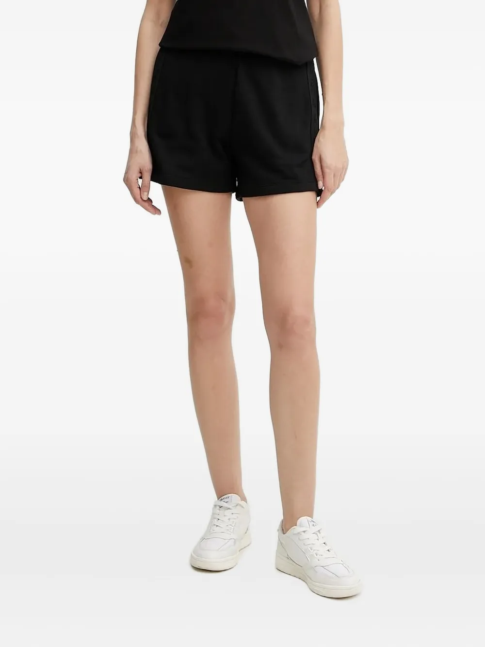Armani Exchange Logo-detail Short Shorts In Black