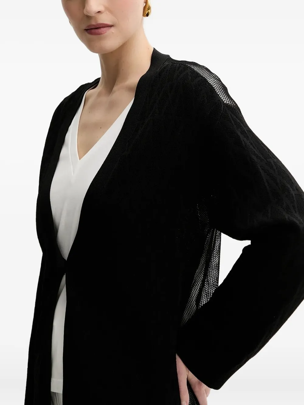 Armani Exchange Vest met wijde pijpen en lange mouwen Zwart