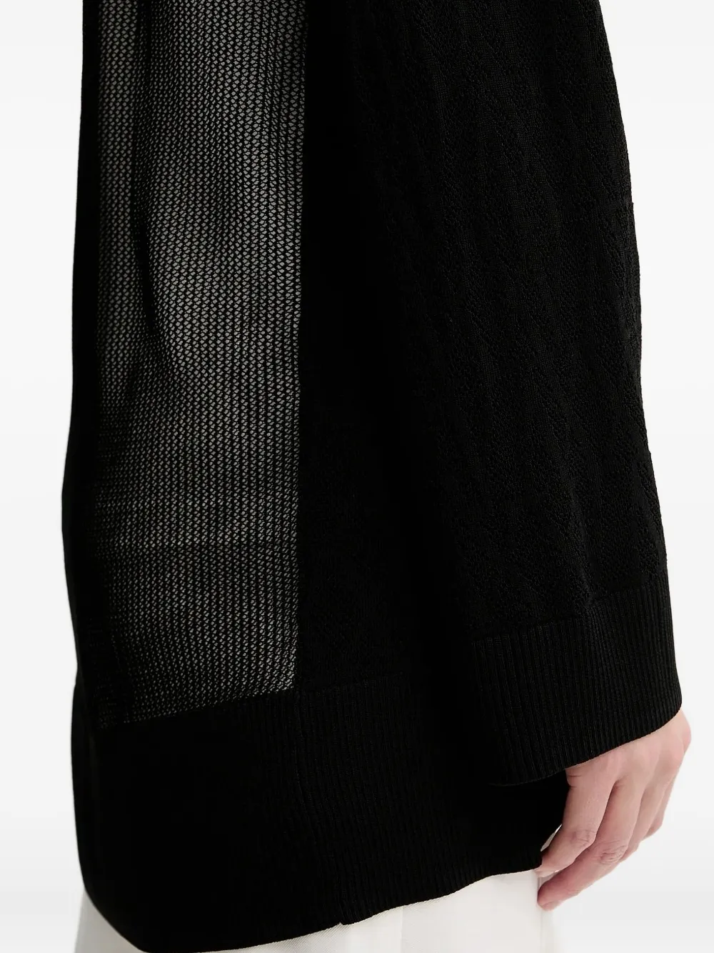 Armani Exchange Vest met wijde pijpen en lange mouwen Zwart