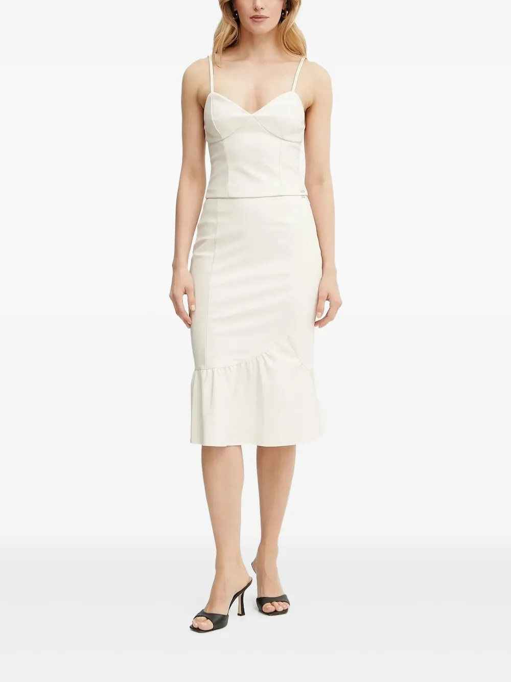 Armani Exchange sweetheart-neckline corset top | White | Image 1