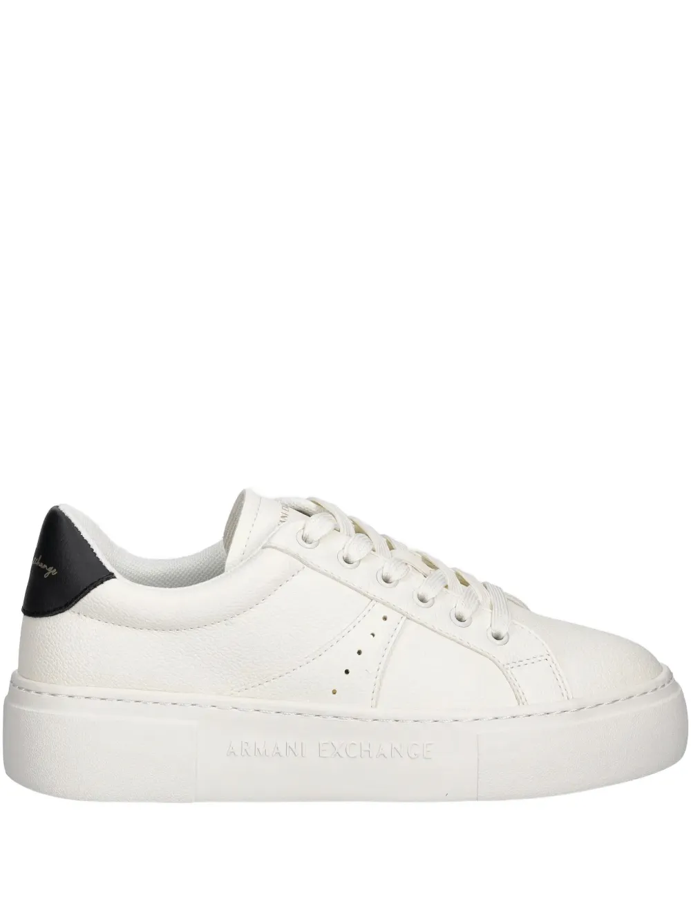 Armani Exchange logo-embossed sneakers White