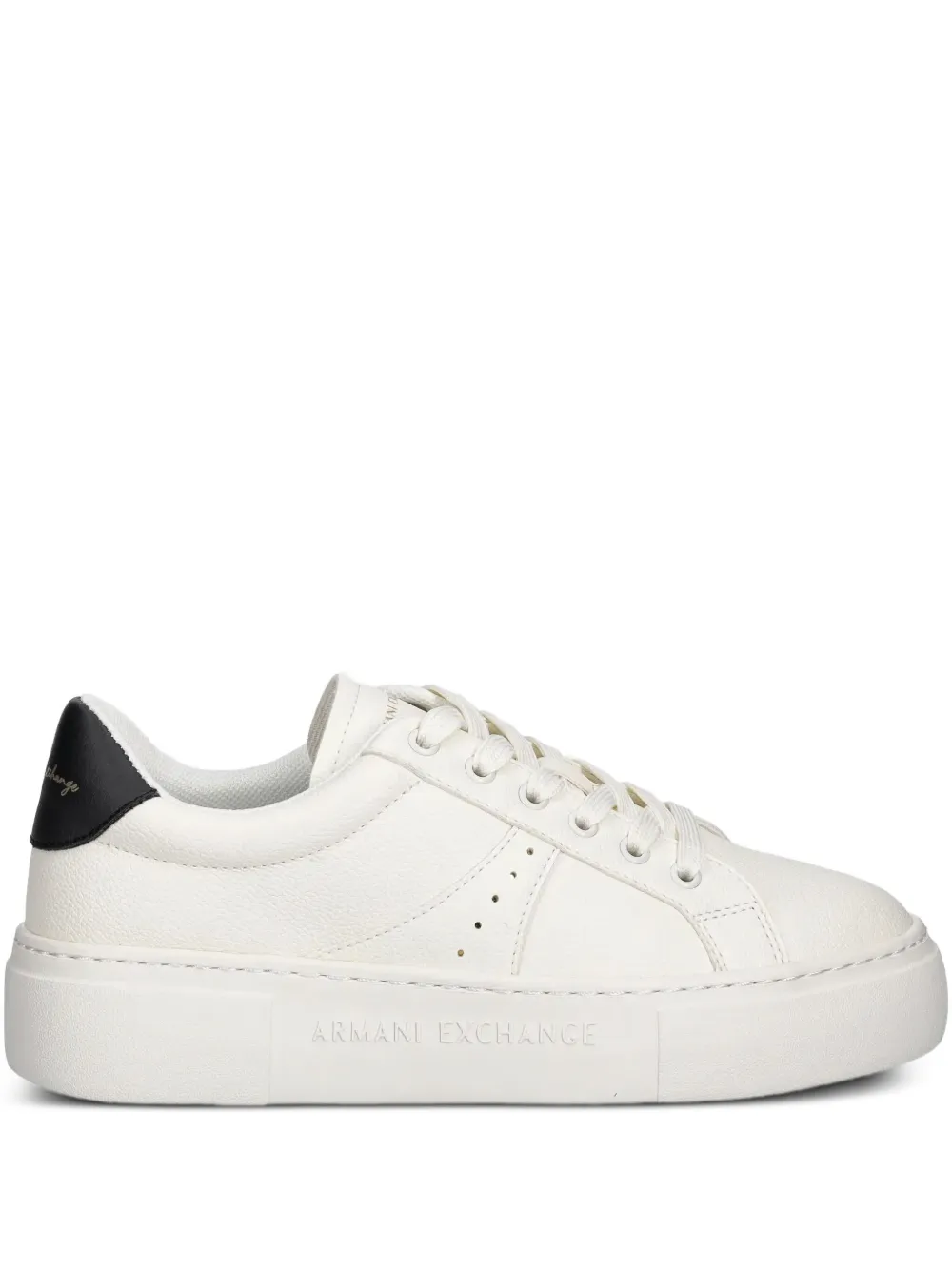 Armani Exchange logo-embossed sneakers White