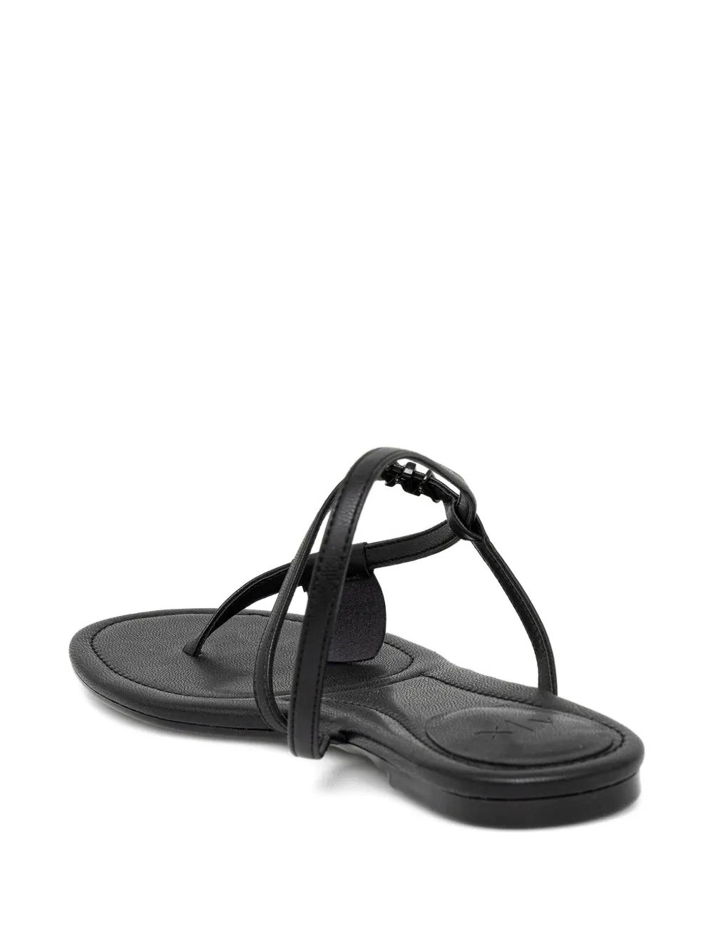 Armani Exchange strappy flat sandals Black