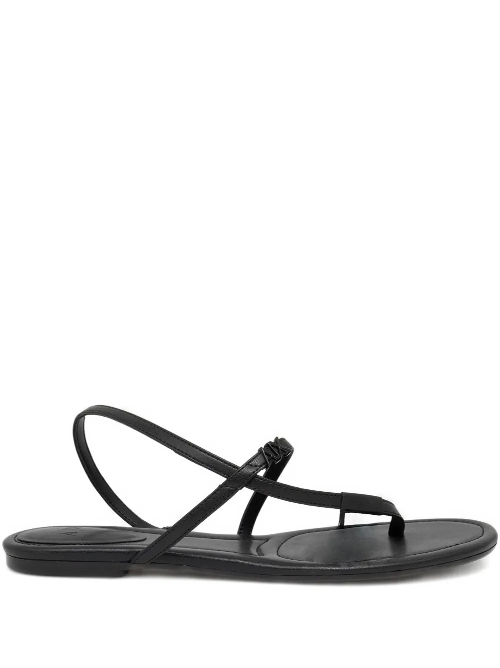 Armani Exchange strappy flat sandals Black