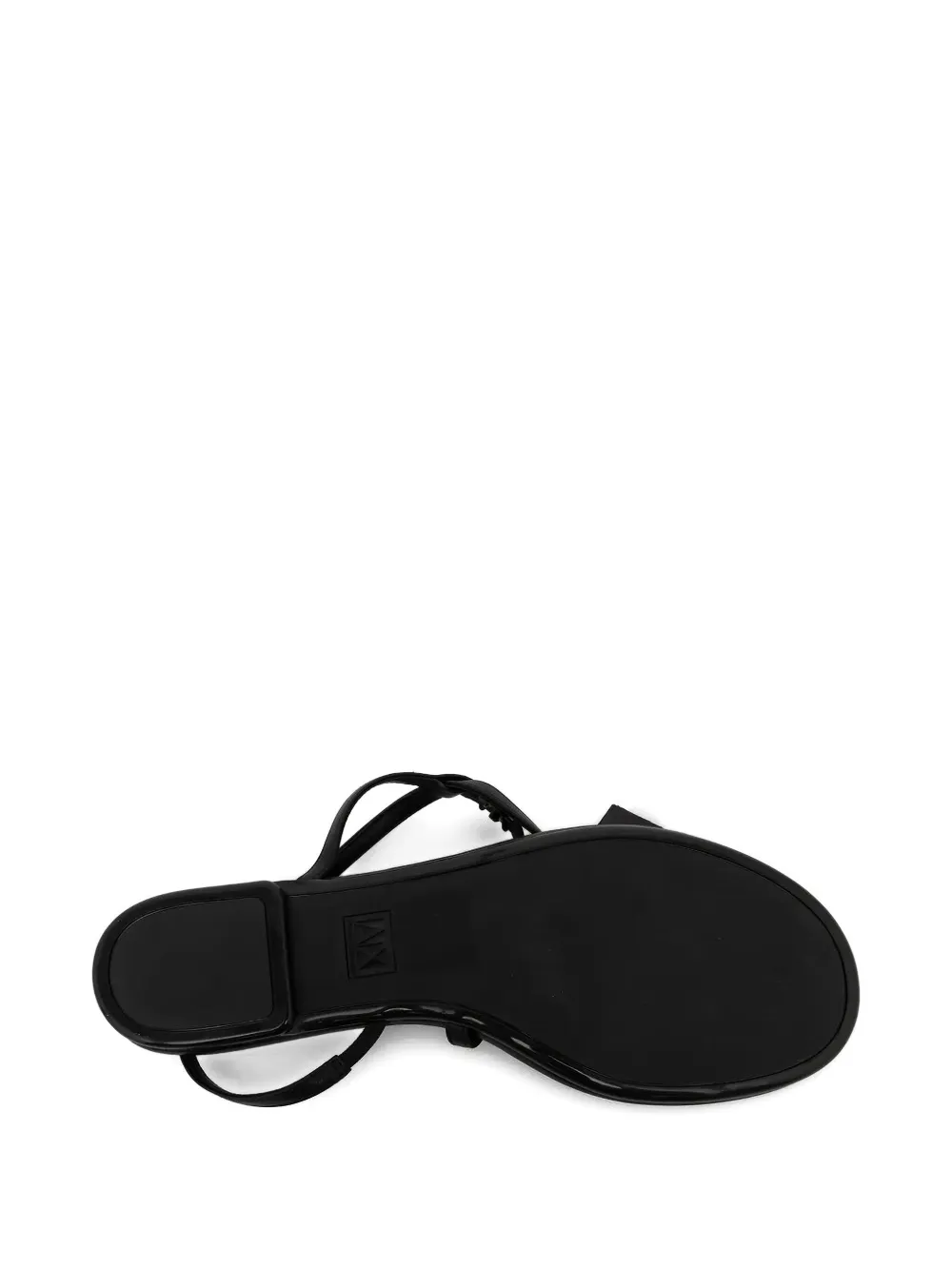 Armani Exchange strappy flat sandals Black