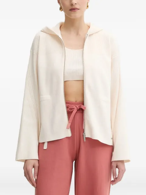 Armani Exchange hooded ribbed knit cardigan