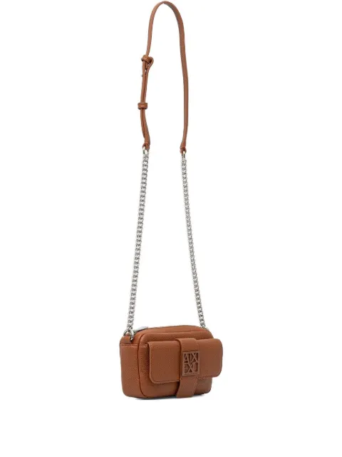 Armani Exchange logo-plaque chain-strap mini bag