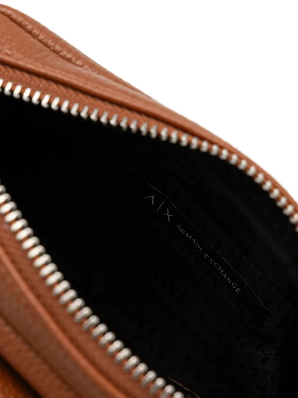 Armani Exchange Logo-plaque Chain-strap Mini Bag In Brown