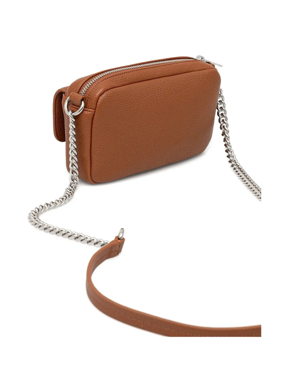 Armani Exchange Logo-plaque Chain-strap Mini Bag In Brown