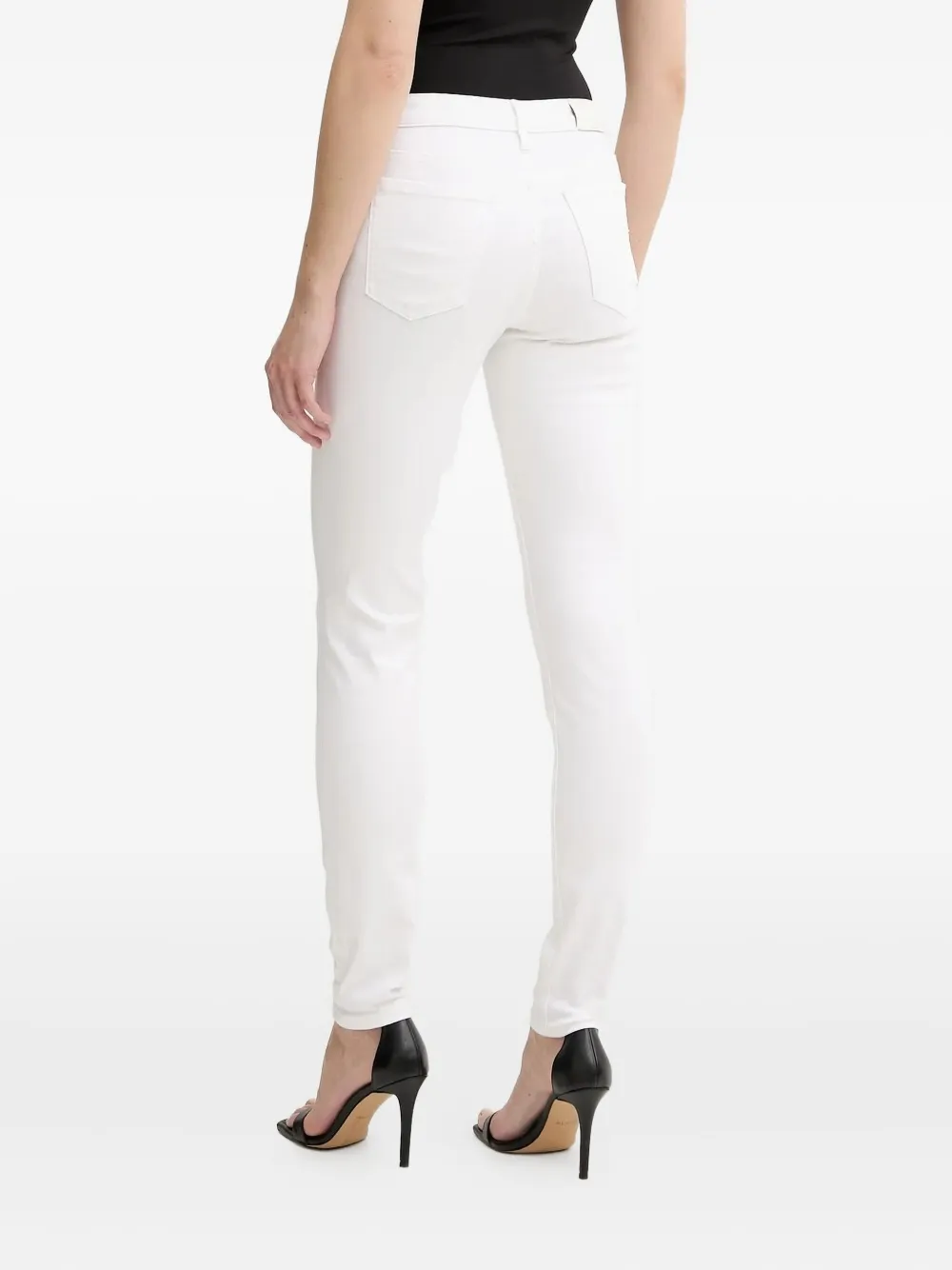 Armani Exchange Jeans met geborduurde zak - Wit