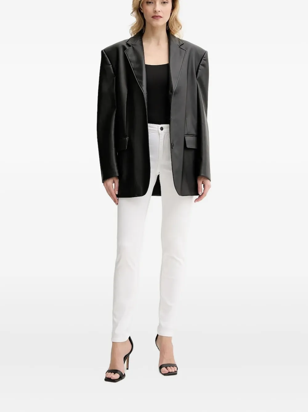 Armani Exchange Jeans met geborduurde zak Wit
