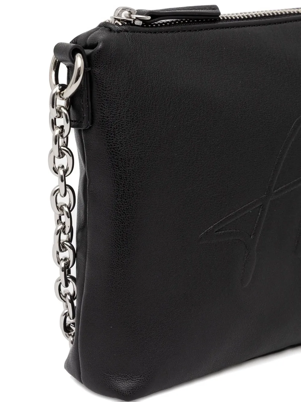 Armani Exchange Schoudertas met logo-reliëf - Zwart