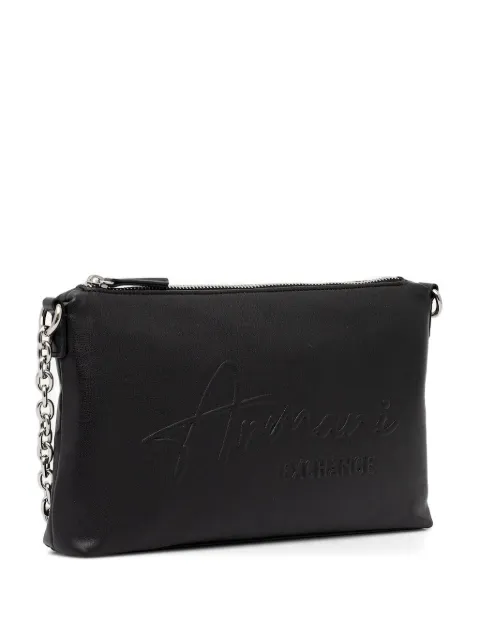 Armani Exchange embossed-logo shoulder bag