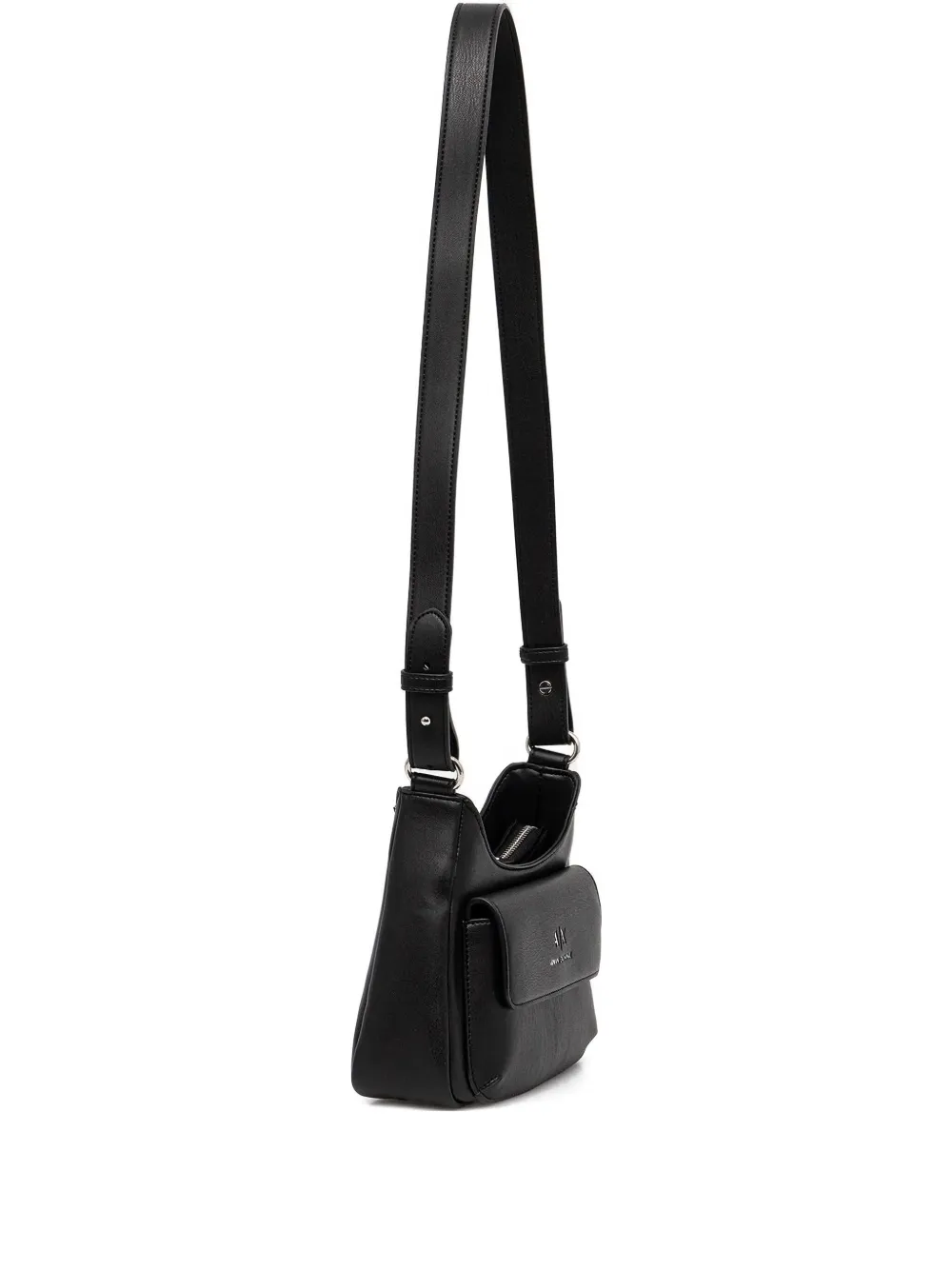 Armani Exchange Small Flap Pocket Shoulder Bag In Black