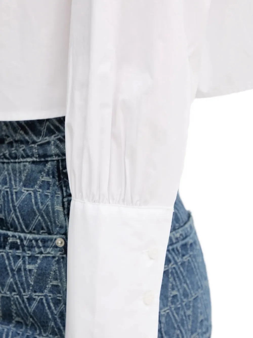 Armani Exchange Cropped blouse Wit