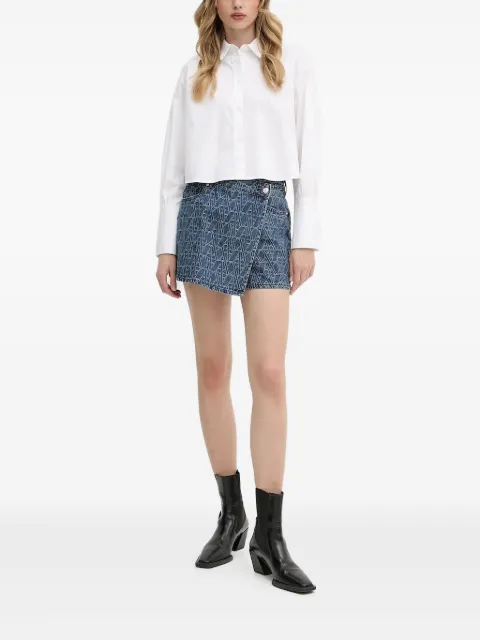 Armani Exchange long-sleeve cropped shirt