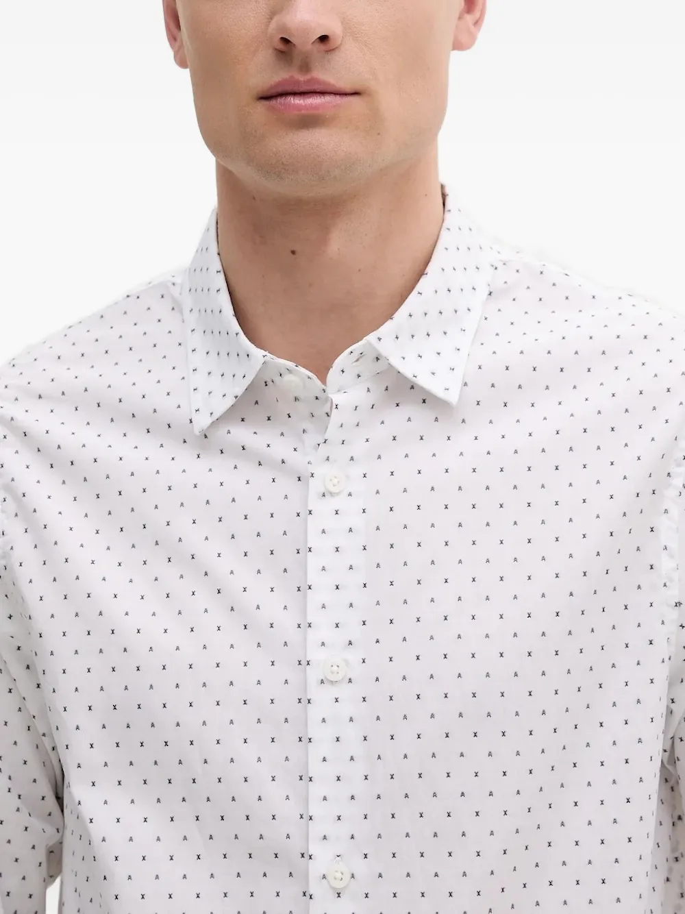 Armani Exchange Overhemd met stippen Wit