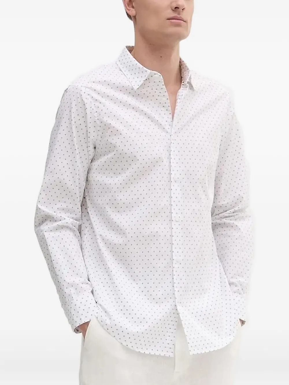 Armani Exchange Overhemd met stippen Wit