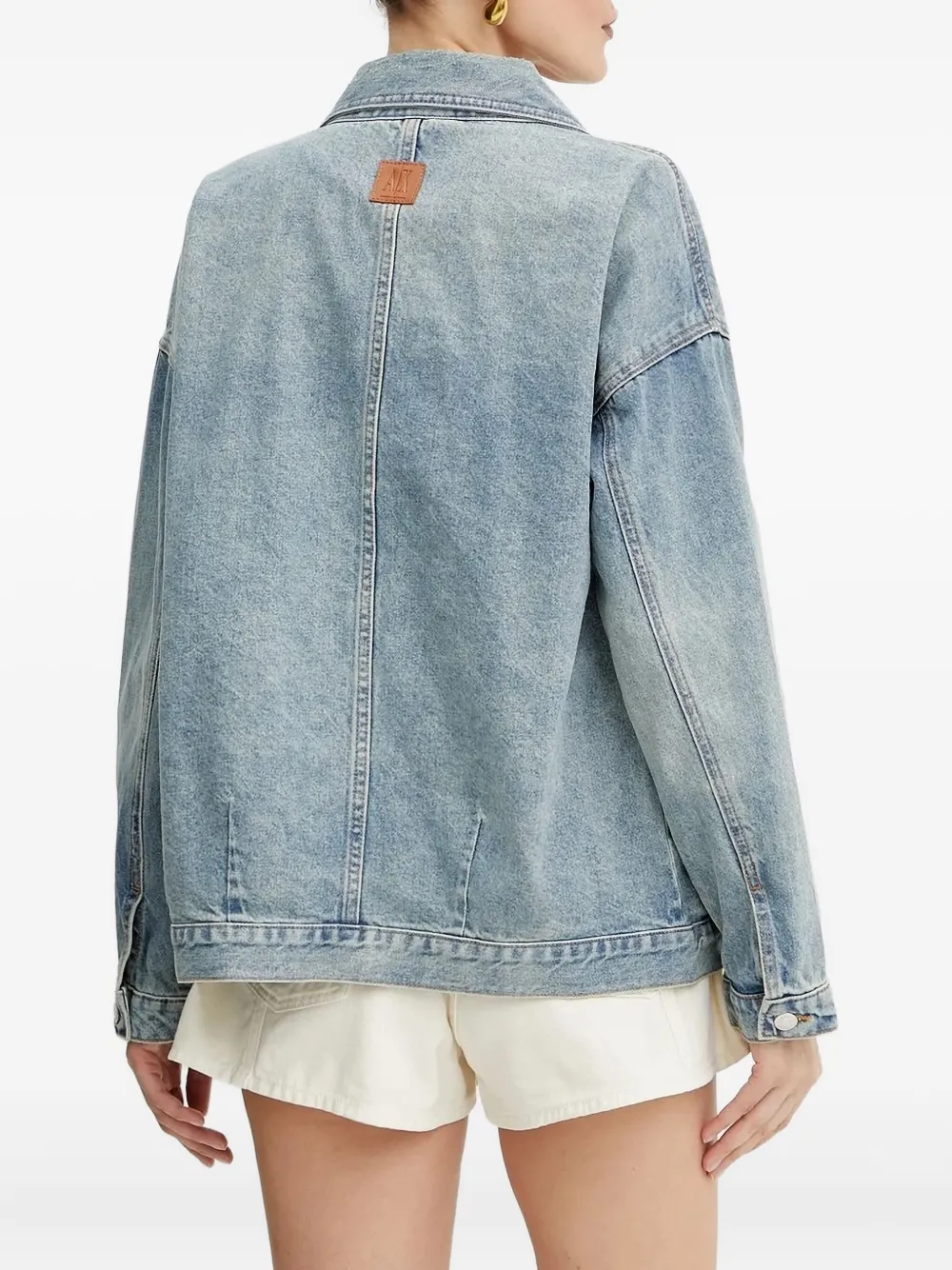 Armani Exchange Button-fastening Denim Jacket In Black