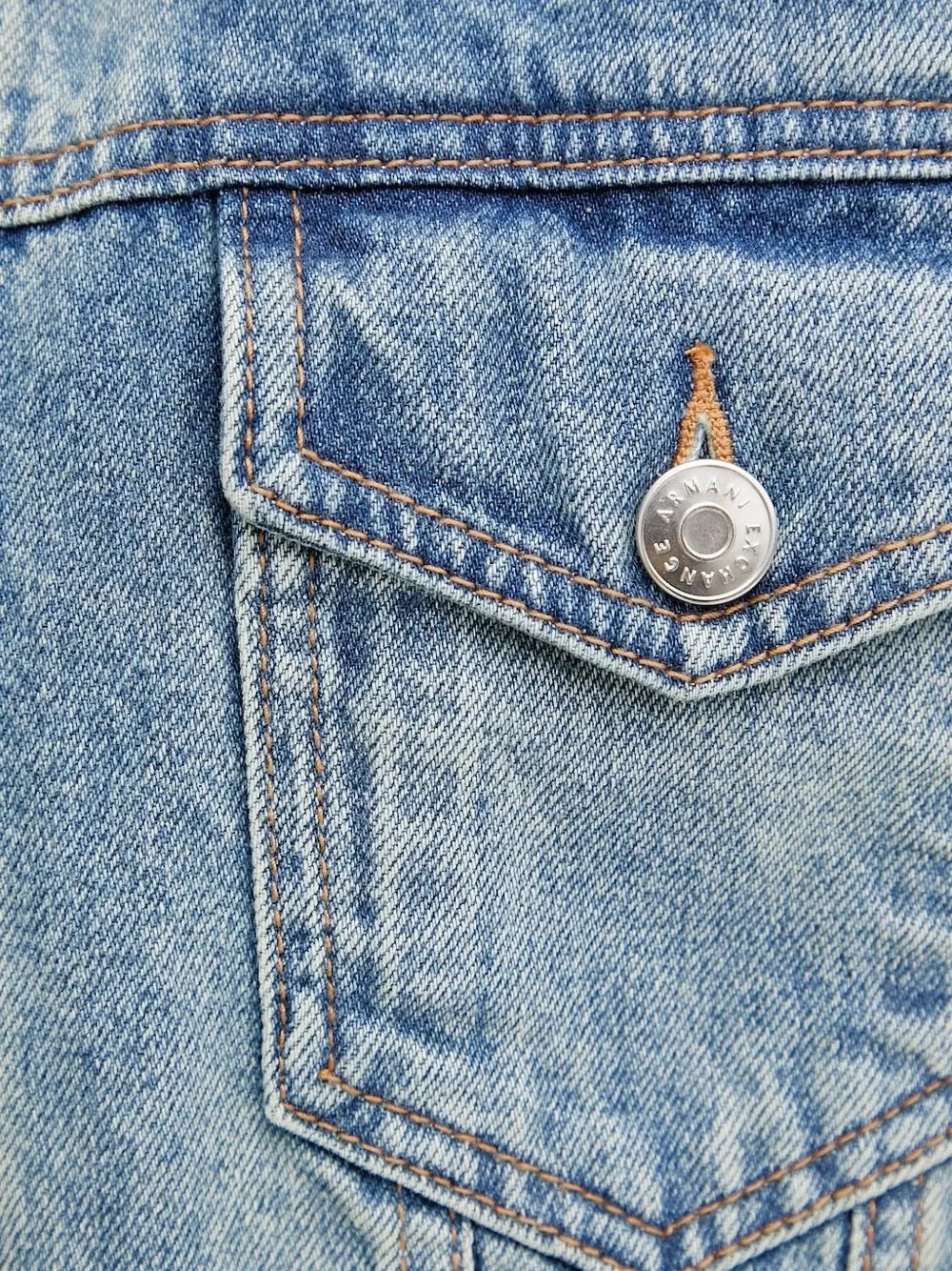 Armani Exchange Button-fastening Denim Jacket In Black