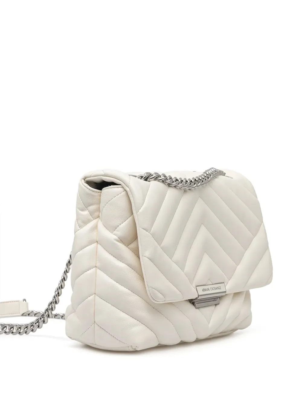  Armani Exchange Quilted Cross Body Bag - White 