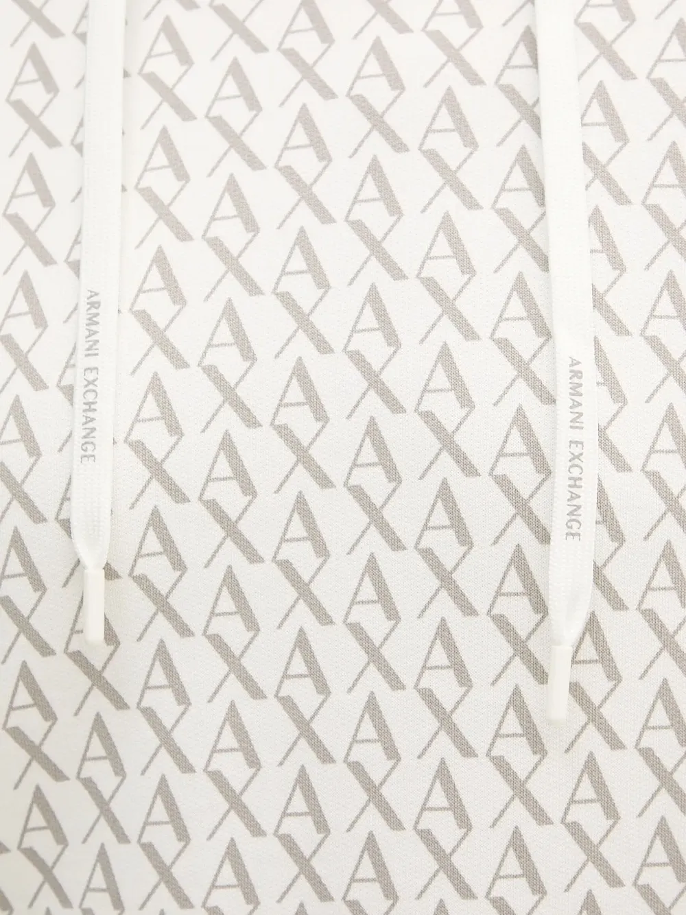 Armani Exchange logo-print hoodie Beige