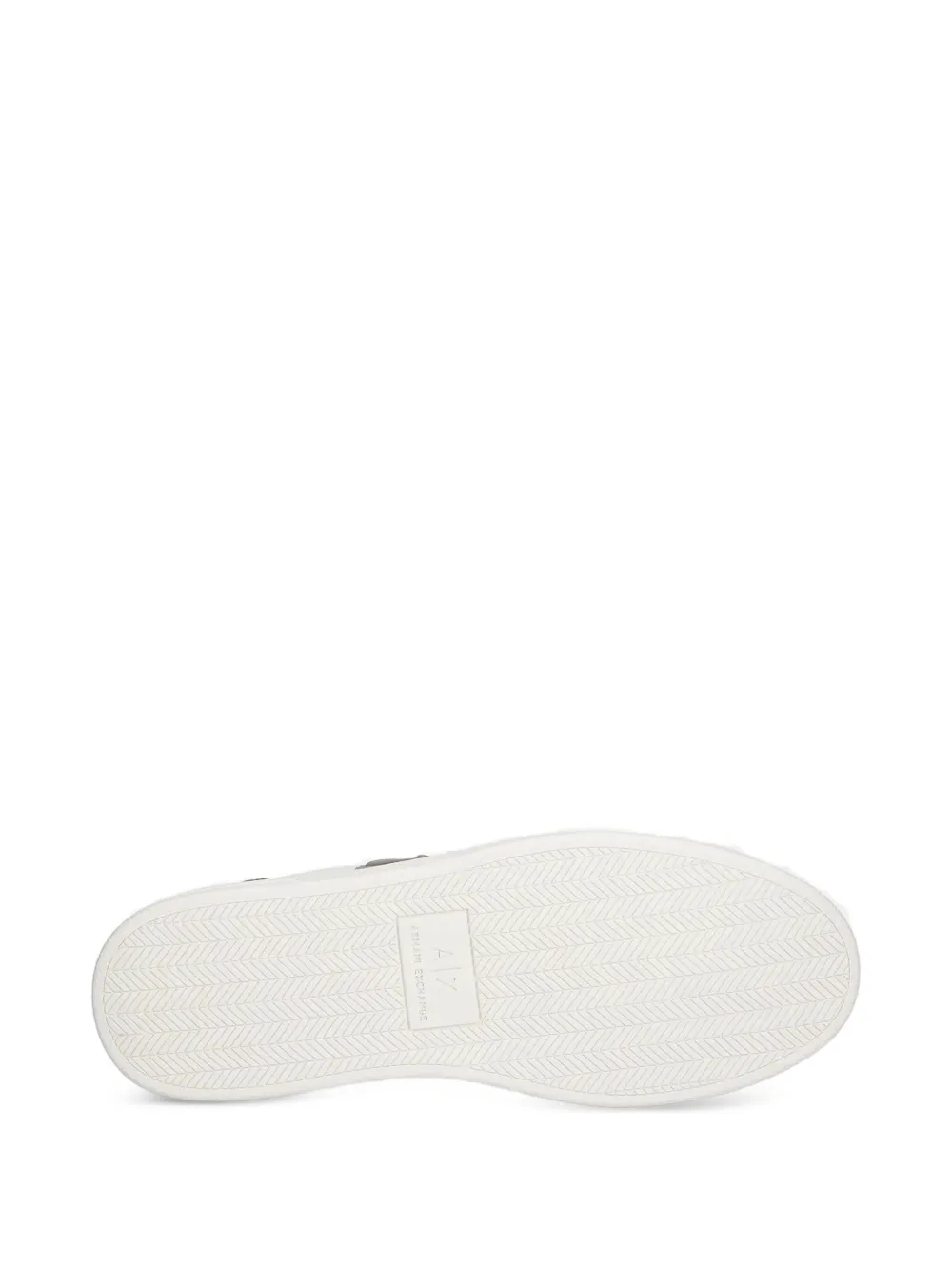 Armani Exchange Leren sneakers met logoplakkaat Wit