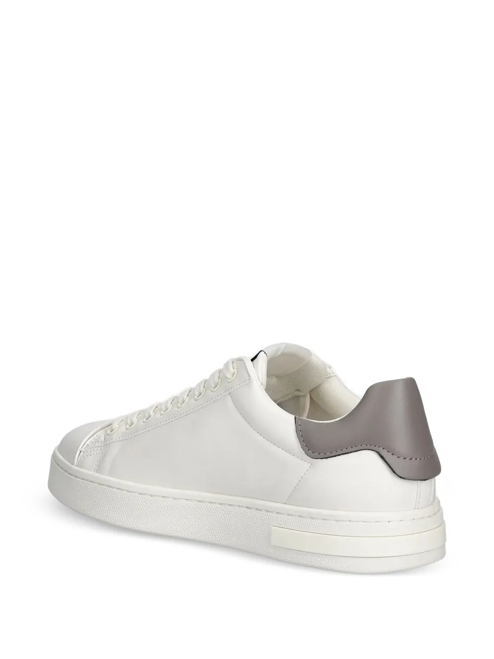 Armani Exchange Leren sneakers met logoplakkaat Wit