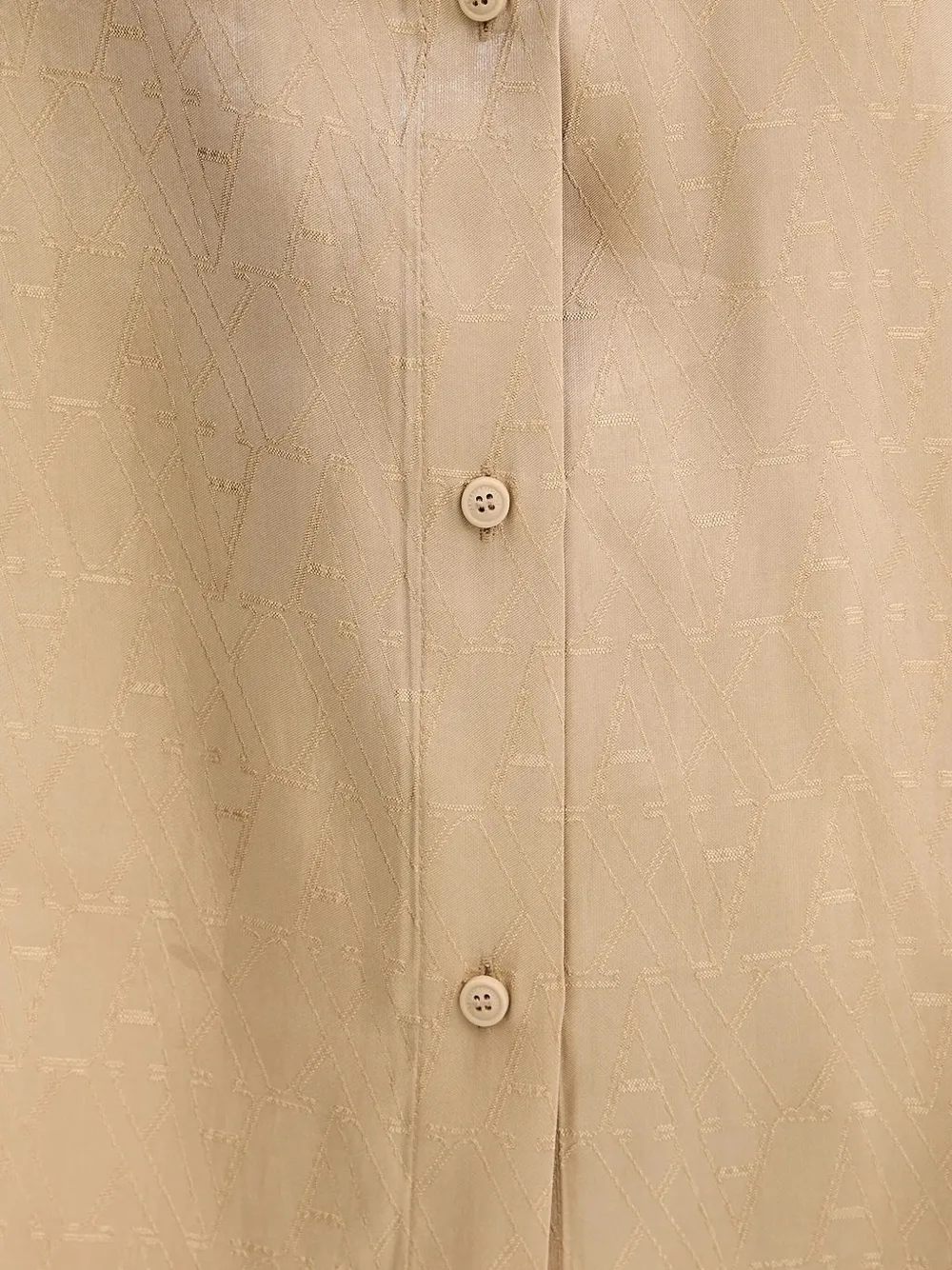Armani Exchange Monogram-pattern Collared Shirt In Neutral